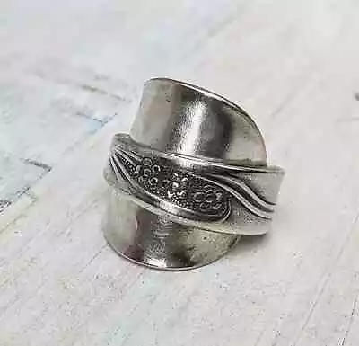 Vintage - SIZE P (UK) Unisex Spoon Ring - Men's / Ladies Jewelry • £21.99