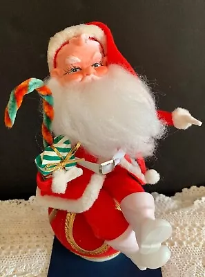 Vintage Santa Felt Music Box Revolving Japan  • $49.99