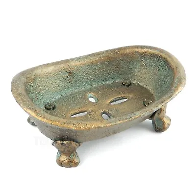 £19.38 • Buy Bathtub Soap Dish Cast Iron Bathroom Accessory Antique Style Verdigris Green