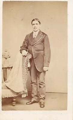 $39.99 • Buy 1868 CDV Photo~Tinted MAN~Famous Confederate Photographer C.R. REES~Richmond, VA