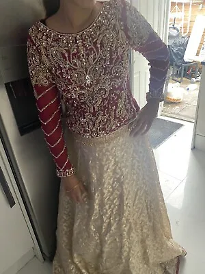 £199 • Buy Indian Pakistani Wedding Lengha Pink And Gold Asian Bridal