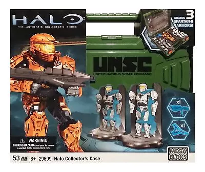 Mega Bloks Halo Spartan Armor Action Figure Collector's Case (Green Case) • $277.01