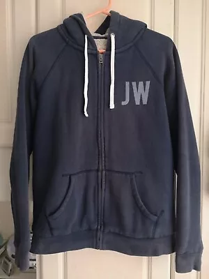 Jack Wills Unisex Navy Fleece Lined Full Zip Up Hoody Uk12 • £7.99