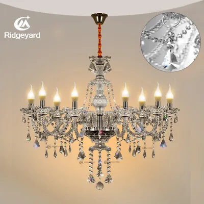 Ridgeyard 10 Lights Crystal Chandelier Luxurious K9 Ceiling Candle Pendant Lamp • $102.59