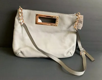 Michael Kors Women’s Berkley LG Messenger Genuine Leather Pearl Grey • $159.99