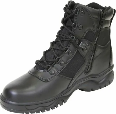 Black Military Blood Pathogen Resistant & Waterproof Tactical Boots 6  • $99.99