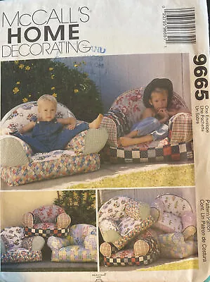 McCalls  9665 Vintage Kids  Comfy Overstuffed Chair Cottagecore UC • $10.92