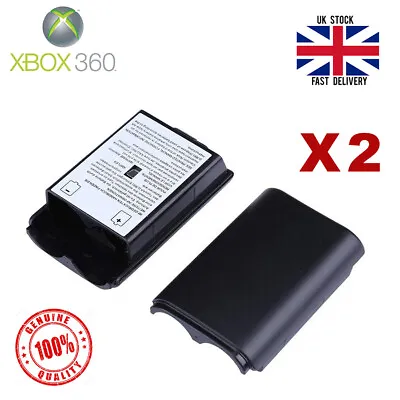 High Quality Xbox 360 Controller Battery Back Cover Case Shell - Black Colour UK • £7.99