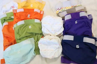 G Diapers LOT Newborn Small Medium Plus Extra Liners 17 Covers  • $40