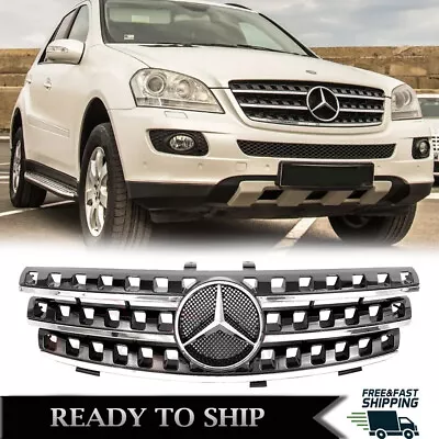 Front Grille For Mercedes Benz W164 ML320 ML350 ML550 2005-2008 Grill W/emblem • $179.97