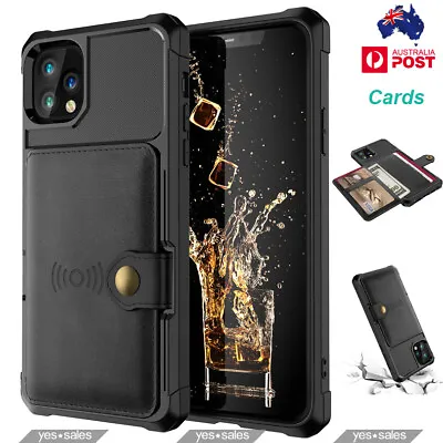 $14.39 • Buy Case For IPhone 11 12 13 Pro Max XR XS SE 8 Leather Card Slot Holder TPU Cover