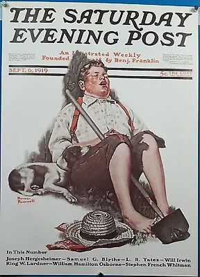 Norman Rockwell Saturday Evening Post Poster  Taking A Break  Print • $4.99
