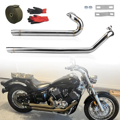 $149 • Buy Shortshots Staggered Exhaust Pipes Baffles Chrome For Yamaha V Star XVS1100