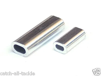 $5.59 • Buy Mini Aluminum Oval Crimps Sleeves 100pc Available 0.8mm - 3.1mm ID