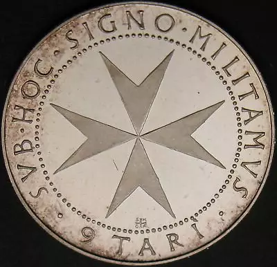ORDER OF MALTA 9 Tari 1967 Proof - Silver .900 - 1214 ¤ • $22.50