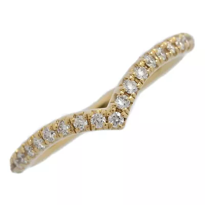 V-shaped Motif 21P Diamond Ring/K18YG/750-1.8g/0.25ct/Yellow Gold • $314