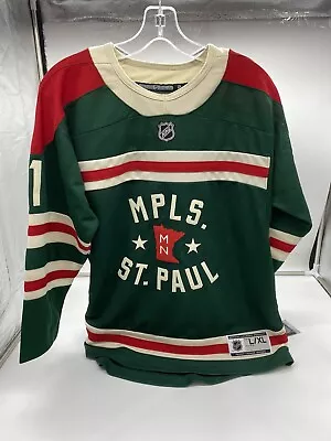 $45 • Buy Minnesota Wild NHL Green ZACH PARISE #11 Winter Classic Jersey Youth L/XL NWT!!