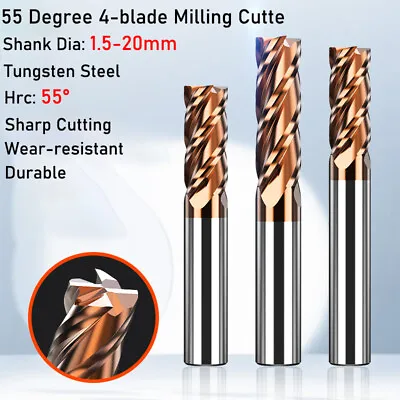 55 Degree 4-blade Tungsten Steel Milling Cutter Cnc Tool Special For Stainless • £3.94