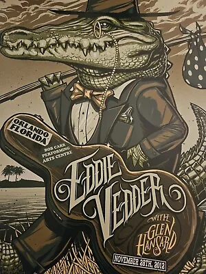 Eddie Vedder Concert Poster -  Orlando /Dec 2012 (Munk One Art) • $260