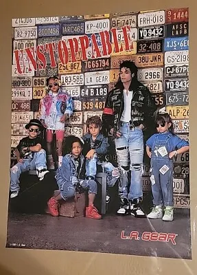 Michael Jackson La Gear Shoes Unstoppable Poster  1990 Very Rare! • £285.05