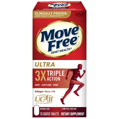 Schiff Move Free ULTRA TRIPLE ACTION Joint Health Cartilage Bone 75 Tabs EXP9/24 • $30.79