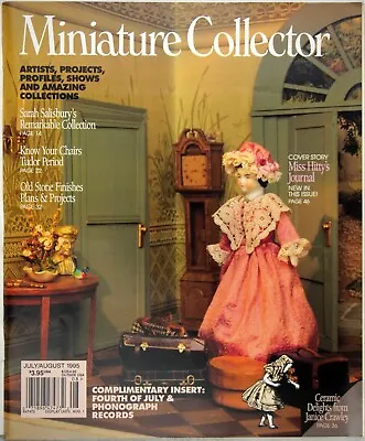 Miniature Collector #90 1995 Dollhouse Mini Small Scale DIY Craft Magazine Book • $6