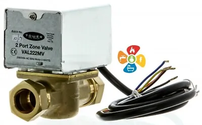 TOWER 22mm 2 TWO PORT MOTORISED ZONE VALVE 5 WIRE REPLACES HONEYWELL V4043H  • £39.95