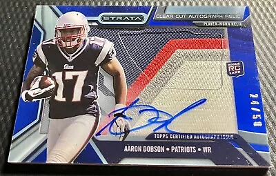 2013 Topps Strata Aaron Dobson Patriots Clear Cut Auto 4-Color Patch RC - 24/50 • $20