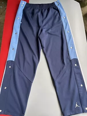 Jordan Rare Retro Blue Basketball Warmup Tear Away Mens Medium Pants Vintage • $19.99