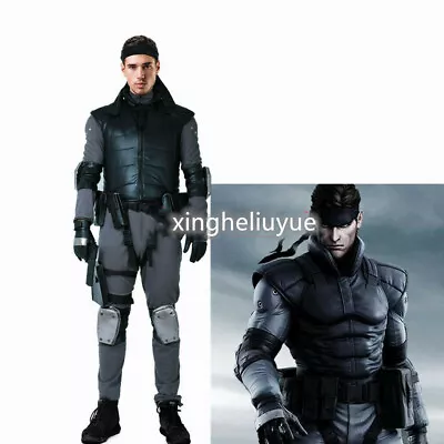 Metal Gear Solid Snake Cosplay Costume With Belts Set Men Halloween Outfit@ • $50.86