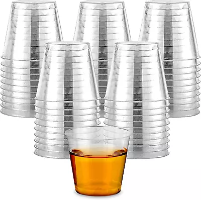 100 Pack - Mini Plastic Shot Glasses (1Oz) Clear Disposable Cups For Jello Shots • $11.76