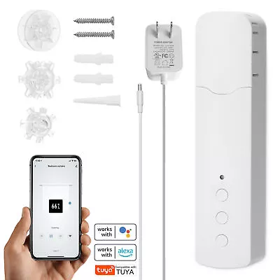 WiFi Smart Curtain Motor Roller Blinds Shutter Drive Voice Remote Control N7V1 • $47.99