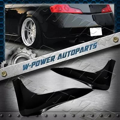 Painted Black For 03-06 Infiniti G35 2DR PU Rear Bumper Lip Mud Guards 2PCS • $75.39