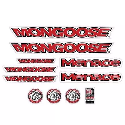 Mongoose - 1998 Menace For Chrome Frame - Decal Set - Old School Bmx • $88
