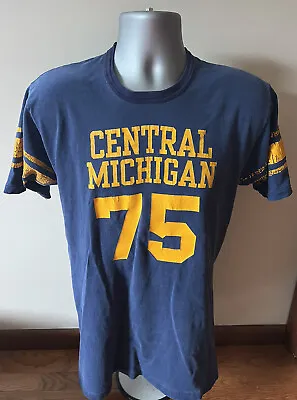 VTG 60s 70s Velva Sheen Central Michigan University Football Jersey T Shirt M • $44.95