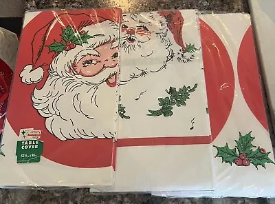 Lot Of 3 Vintage Paper Santa Claus Tablecloths • $14.50
