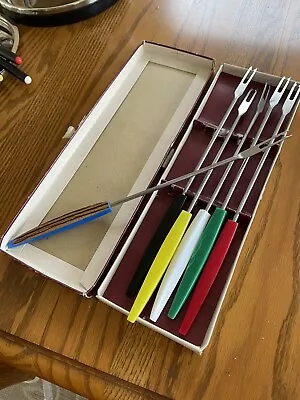 MCM RARE FONDUE FORK SET Mid-Century Vintage Set • $9.99