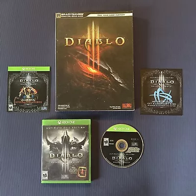 Diablo 3 III: Reaper Of Souls Ultimate Evil Edition + Strategy Guide - Xbox One! • $25