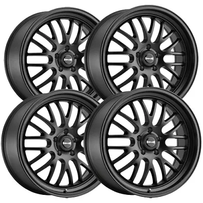 (Set Of 4) Staggered-Ridler 607 18x818x9.5 5x4.75  +0mm Matte Black Wheels Rims • $917.96