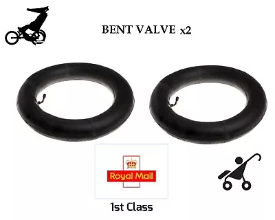 2 X Inner Tubes 12  BENT VALVE Fits MICRALITE PRAMS -- 1st Class Royal Mail -- • £12.64