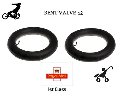 2 X Inner Tubes 12  BENT VALVE Fits MUTSY PRAMS  -- 1st Class Royal Mail -- • £12.64