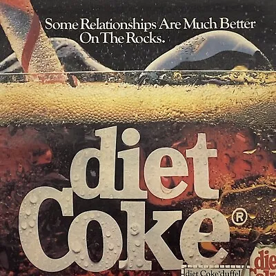 1987 Diet Coke Print Ad On The Rocks Duffel Promo Vintage 80s Cola Poster • $4.99