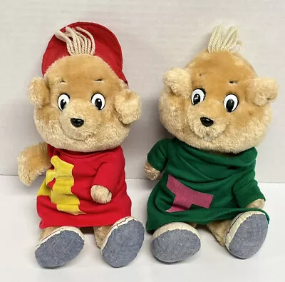 Alvin And The Chipmunks 11  Plush Alvin & Theodore Lot Of 2 CBS Vintage 1983 • $15.99