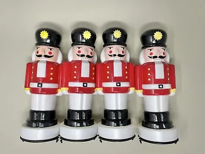 VTG Blow Mold Nutcracker Light Topper 10” Tall General Foam Plastics Set Of 4 • $48.95