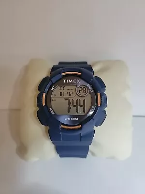 Timex Marathon Indiglo Blue Digital Sport Men's Watch TW5M23500 Working • $9.95