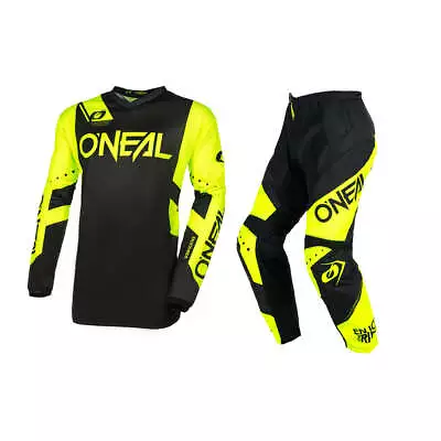 O'Neal Element Racewear V.24 MX Gear Set / Jersey Pant Combo Black/Neon LG / 34 • $103.48