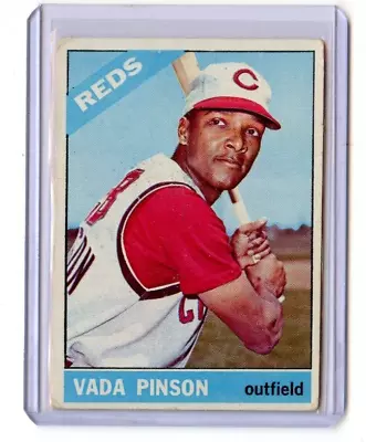 1966 Topps Vada Pinson Cincinnati Reds #180 ⭐️💥🎯 VG • $1.99