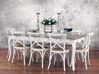 $1490 • Buy Ex-Display Setting 9 Piece 2x1m Dining Table &  Chairs French Provincial