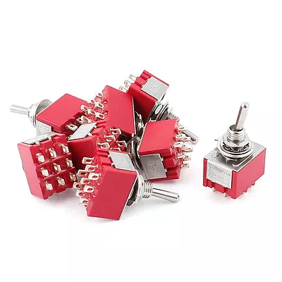 NEW 10pcs 9 Pin ON-ON 2 Positions Latching Toggle Switch AC120V/5A 250V/2A 3PDT • $11.76