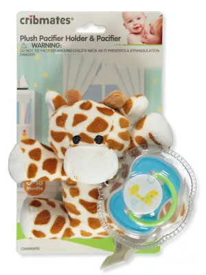 Cribmates Giraffe Plush Pacifier Holder With Pacifier - White One Size • $9.99